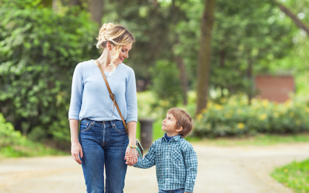 mother and son