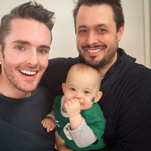 Cormac & Michael with son