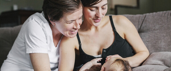 same sex couple with baby