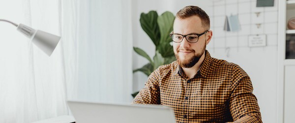 Man on computer