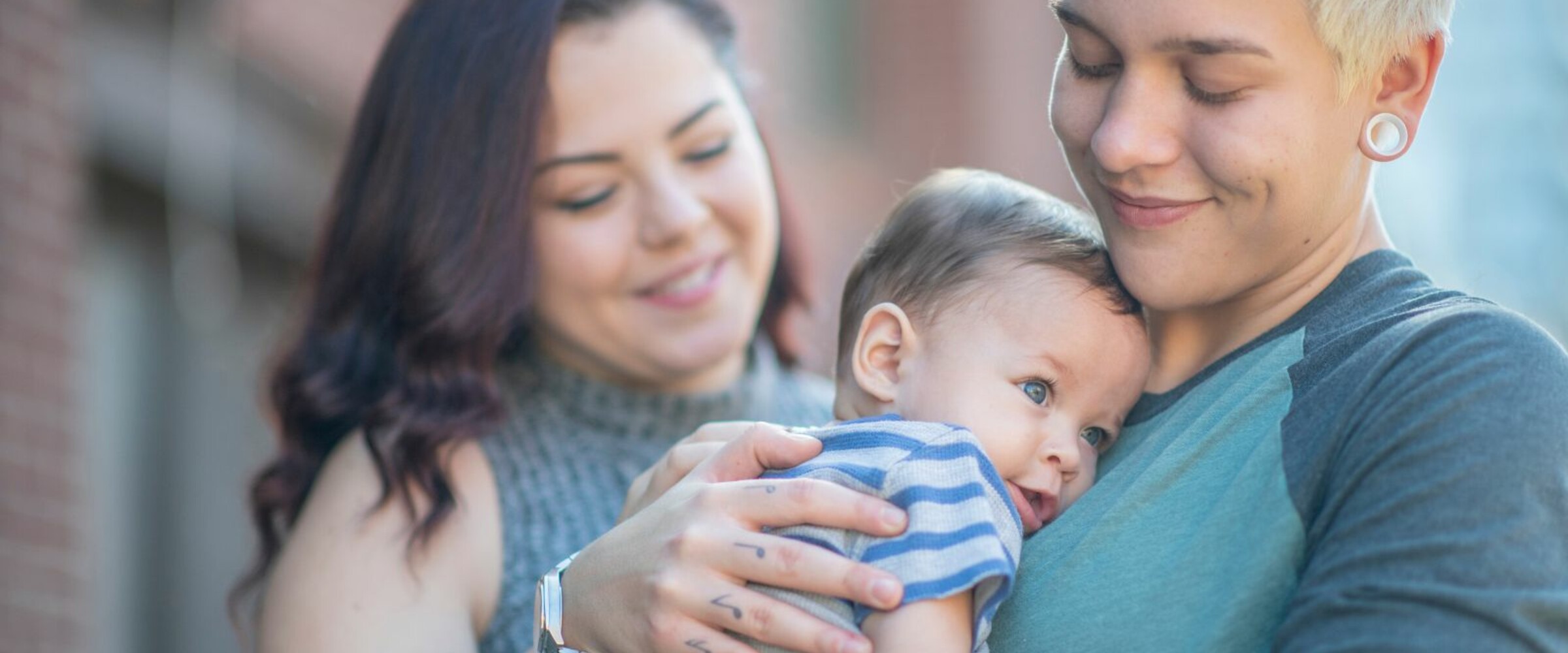 Same sex couple with baby