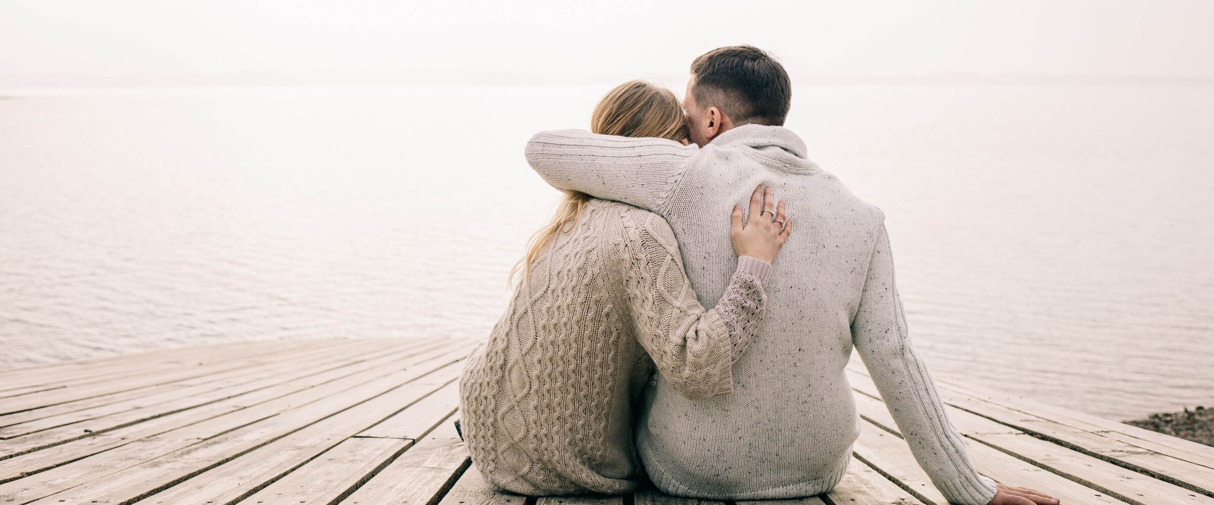 Couple hugging